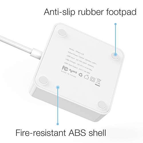 Extension-Cord-with-USB-Ports-TESSAN-98-ft-Long-Flat-Plug-Power-Strip-with-3-AC-Outlet-Compact-Desktop-Charging-Station-125V-10-A-for-Home-Office-White