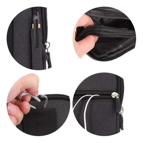 MeganStore Sac Pour Téléphone Portable, Petite Sacoche Homme,Pochette Portable Téléphone Universel, Portefeuille, Carte De Crédit (Noir