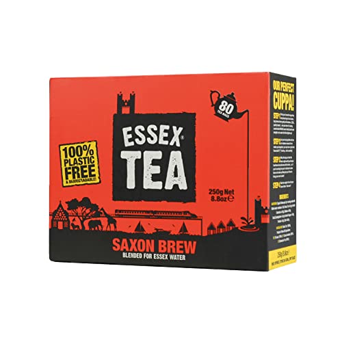 Cornish Tea Essex Tea Saxon Brew box of 80 tea bags, 250g