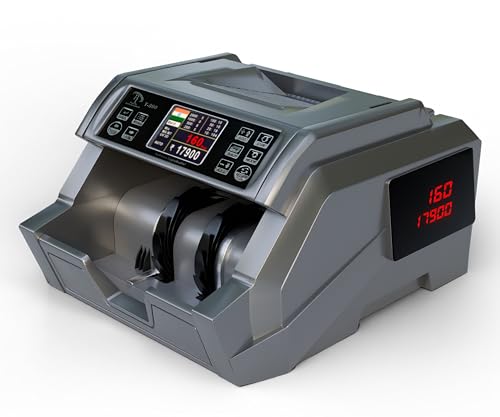 Pacific International T-800 Currency Counting Machine | Loose Note Mix Value Counter | UV, MG, IR, MT Fake Note Detector | High-Speed Note Counter with Dual Display |1 Year Onsite Warranty.