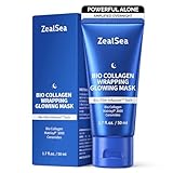 ZealSea Bio Collagen Wrapping Overnight Peel Off Face Mask | Matrixyl 3000 Peptide for Firming, Plumping, Elasticity & Barrier Repair, Boosts Skincare Results, Smoothness & Glow While You Sleep, 1.7OZ