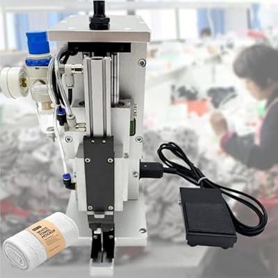 Heavy Duty Pneumatic Sock Labeling Machine, Aluminum Alloy Hang Tag Attaching Equipment with Stable Air Pressure System for Continuous Production Use