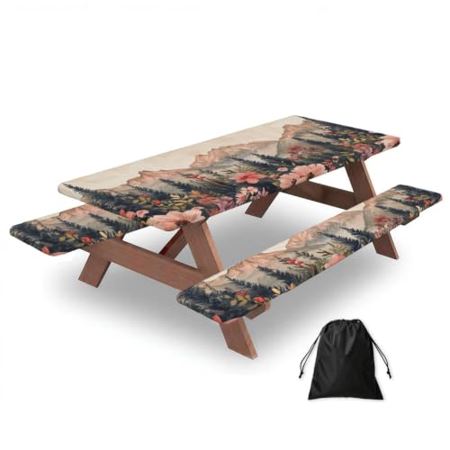 Mantel de mesa de picnic ajustable que evita las voladuras por viento en terrazas y camping 2