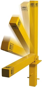 Maypole MP9739 Fold Down Security Post Concrete Set Type - Yellow