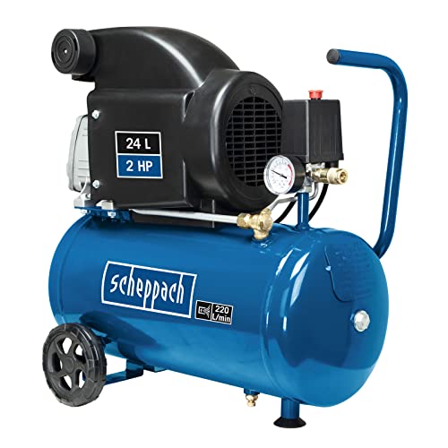 Scheppach Kompressor HC26 mit 24-Liter-Kessel und 220 l/min Ansaugleistung