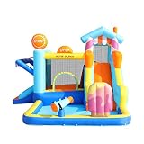 AIYING Castillo Hinchable, Hinchable Portátil para Niños, Castillo Hinchable con Diseño de Escalada, Tobogán, Pistola de Agua para Niños +3 Años...