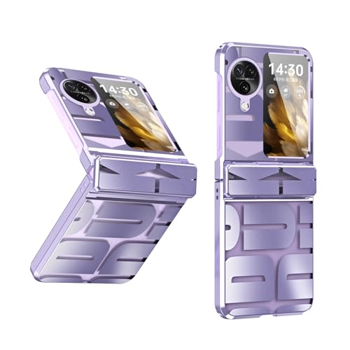 OPPO Find N3 �t���b�v�ƌ݊����̂��钴���^�y�ʃP�[�X�A�q���W + �J���������Y�v���e�N�^�[�t���A�ϏՌ����̊��S�ی���ȃJ�o�[ (�d�C���b�L)�A�n�[�h�ی�{�f�B (PC) �t��(Purple)