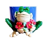 KIRALOVE Froschförmige silikonform mit Blumen - Kerzen - Harz - gips - Heimwerker - basteln - hobbys - abgüsse - Formen zum basteln