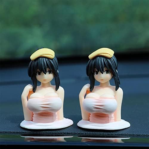 POSTEGE Interior Car Dashboard sexy Chest Shaking Decorations Widget sexy Anime Chest Shaking Ornament shake Shake Girl kawaii Sexy Action Figurine Beauty console Sculpture Model