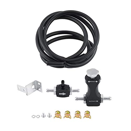 KSTE Alce el - ajustable bilateral Turbo T Válvula de purga, Manual Boost Controller Kit universal 