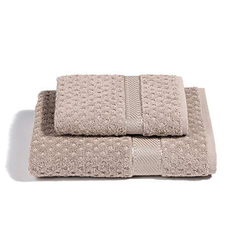 Toallas de baño 100% algodón Caleffi lavables para lavabo y ducha 3