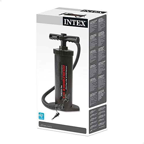 Intex Double Quick 3 S Hand Pumpe - Luftpumpe - 37 cm - Mit 3 Düsenaufsätze - Image 5