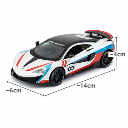 Image of Wizplex RMZ Hobby McLaren 600LT Die-Cast Car 1:32 Scale Model Vehicle Pull Back Toy Sports Car for Boys Collectors