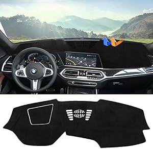 Autorder Custom Fit for Dashboard Cover Mat for BMW X7 2019 2020 2021 2022 Accessories Dash Mat Flannel Nonslip Dash Cover Sunshade Glare UV Rays Protector Black