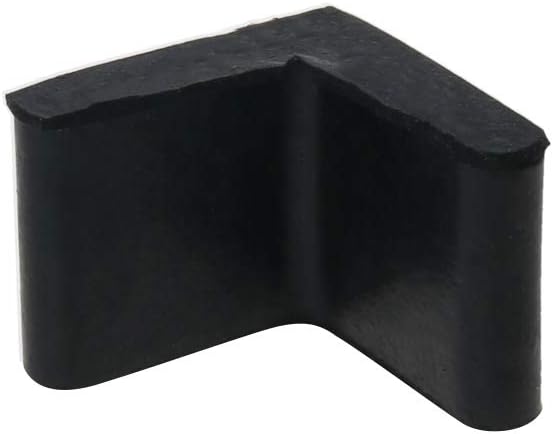 MroMax 8Pcs L Shaped Furniture Angle Pads 1.18"x1.18" Rubber Foot Leg Cover Protectors Anti Slip Angle Iron Caps for Bed Table Chair Legs Steel Frame Racks Shelves Black