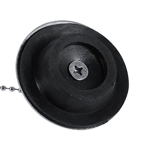 Aumotop Cubierta Cromada para Desagüe de Fregadero, Tapón Duradero con Cadena para Bañera de Baño Doméstica