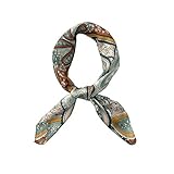 FONYVE Silk Scarfs for Women Lightweight, Fashion Head Scarf, Satin Hair Wrap for Sleeping 27.5 × 27.5 inches