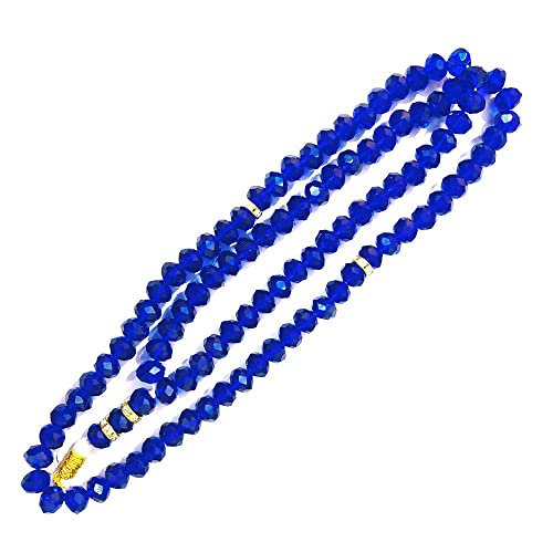 Image of Diamond Cut Crystal Tasbeeh of 101 Beads Tasbih Misbah Musabah for Salaat Prayer Crystal 100 Beads Tasbeeh /Tasbih Dimond Cut [Import Quality],Blue