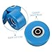 HONMEET 1set Double Row Roller Skate Wheels Non-Illuminating Pu Replacement Wheels Spanner for Inline Skates and Quad Suitable for Ages Easy Installation