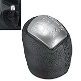 Wodsty Pomo de cambio para Ivo Daily 2006-2017 compatible con modelos Iv V Vi, mango de palanca de cambios manual de 6 velocidades en poliuretano negro + ABS, borde plateado, instalación Sy