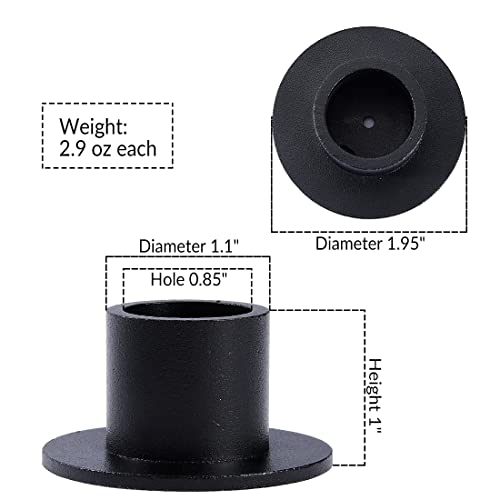 Aglary 4Pcs Black Taper Candle Holders thumb #2