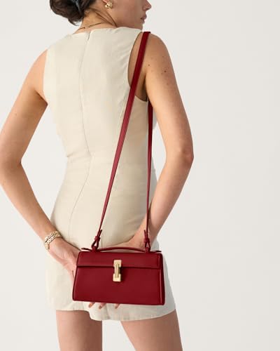Image of Clutch Purses for Women - Small Purse Top Handle - Evening Bag - Adjustable Crossbody Handbag - Trendy PU Leather