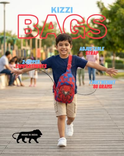 Image of Kizzi Print Colourful Cross body Bags for Boys and Girls Kids School, Picnic, Return Gifts