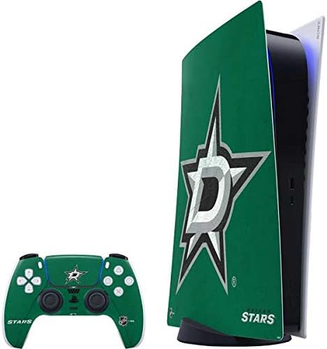 Skinit Decal Gaming Skin Compatible with PS5 Digital Edition Bundle - Officially Licensed NHL Dallas Stars Jersey Design