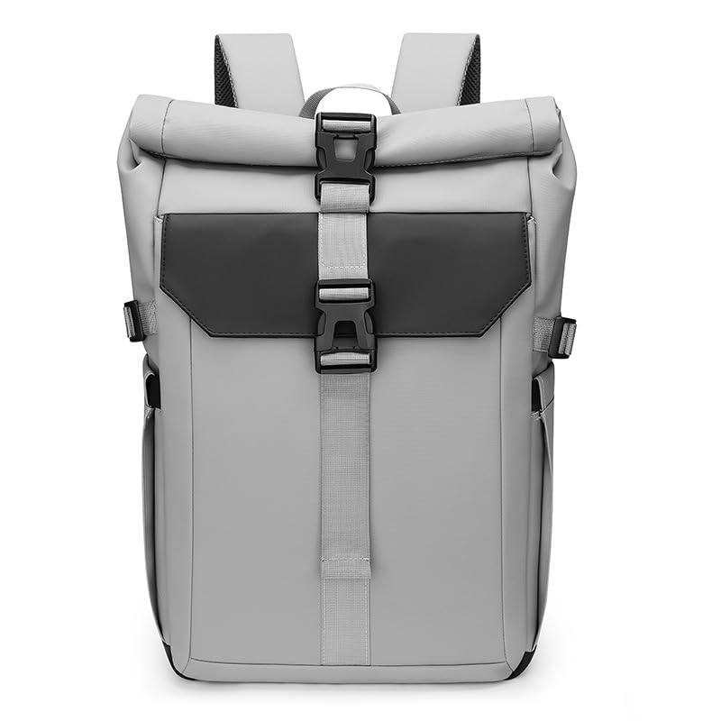 shepretty Rolltop Rucksack Wasserdicht für Damen & Herren, Großer Laptop Rucksack mit Computerfach für 16 Zoll Laptop, Elegant Reiserucksack Daypack für Reisen, Radfahren, Uni Schule