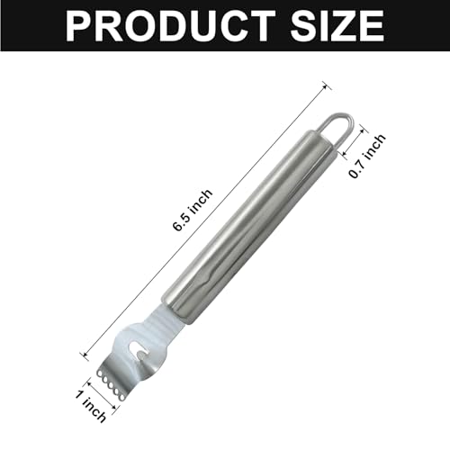 PHITUODA Lemon Zester Grater Stainless Steel Lemon Zester Tool with Channel Knife Orange Citrus Fruit Peeler