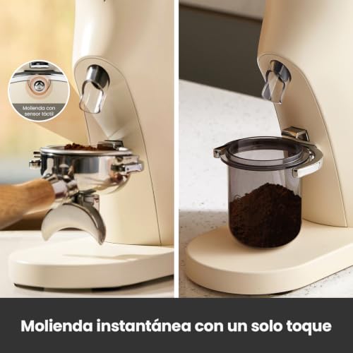 Image of Gemilai Electric Conical Burr Coffee Grinder, Coffee Bean Grinder with Smart 60S Timer, 60 Precise Adjustable Grind Settings for Espresso, 2-12 Cup, Easy to Clean, Durable & Quiet, G9010B White