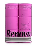 140 servicios por rollo Renova Papel Higiénico, Color Fucsia - 3 Paquetes de 6 Rollos