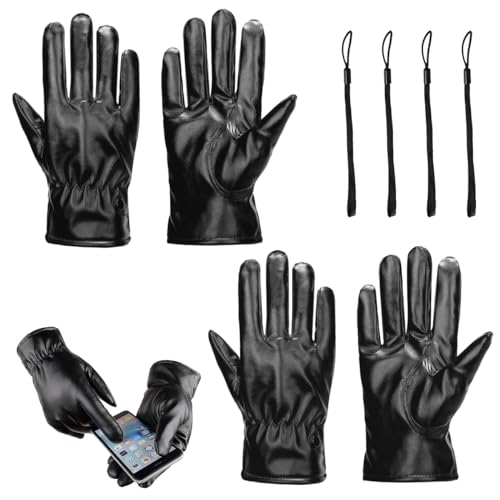 Winter Lederhandschuhe Damen - Elegante Handschuhe Mit Fleecefutter