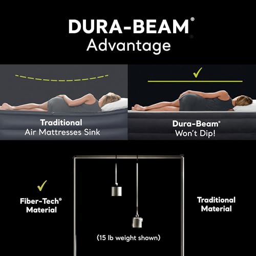 Image of INTEX Dura-Beam Standard Pillow Rest Air Mattress: Fiber-Tech