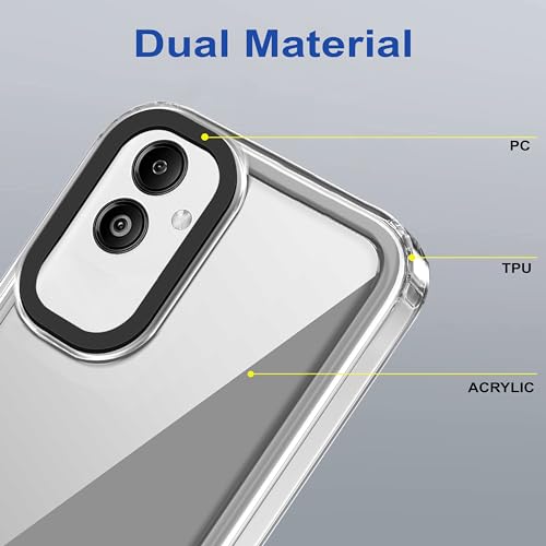 Image of Zapcase Back Case Cover for Samsung Galaxy F14 5G | Compatible for Samsung F14 5G Back Cover | Case Cover with Camera Protection | (TPU + PC | Transparent)