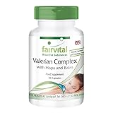 Fairvital | Valériane complexe VEGAN - Fortement dosé - 90 capsules - avec du houblon et de la mélisse