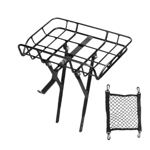 Cesta frontal para bicicleta de 32,5x23,5 cm con soporte de liberación rápida