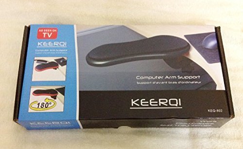 Ergonomic, Adjustable Computer Desk Extender Arm Wrist Rest Support (Black)