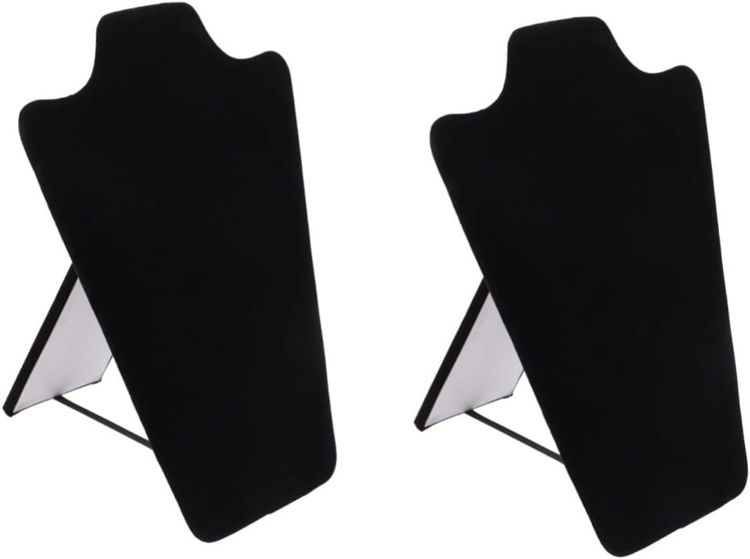 2pcs suede mannequin stand jewelry necklace chain with pendant bracelet display stand earring display holder earring storage holder jewelry display for selling Jewelry Bust easel