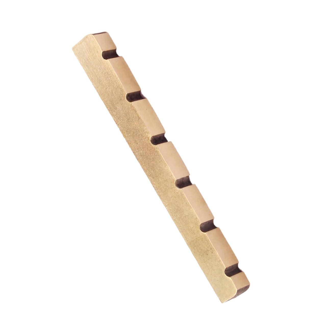 Abaodam Copper Guitar Nut 42mm 6-string Slotted Brass Guitar Parts Easy Install