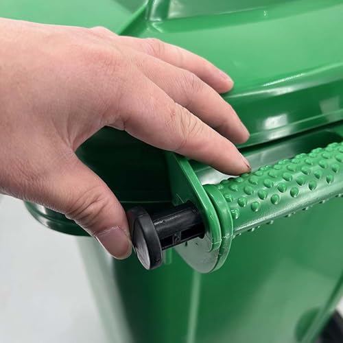 Xiciki 4 Stück Scharnierstifte für Mülltonnendeckel, 31x67mm Universal Befestigung, Kompatibel mit 100/120/240 Liter Tonnen aus Kunststoff, Kompatibel mit Otto/ESE, Schwarz