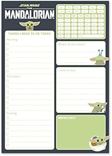 Erik Official Star Wars The Mandalorian Weekly Planner A5 - Desk Calendar - Family Calendar - 54 Tear Off Pages - Desk Planner - Organiser Planner - Baby Yoda Gifts - Mandolorian Gifts