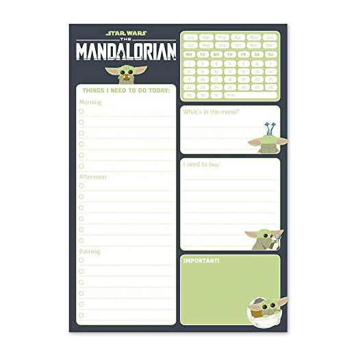 Grupo Erik Bloc de notas de escritorio Baby Yoda - Bloc notas A5 - Material escolar y papelería Star Wars