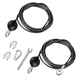 2PCS Replacement Gym Cables, Include 1.8M & 2M Fixed Cable, 3M Adjustable Cable Steel Wire Rope for...