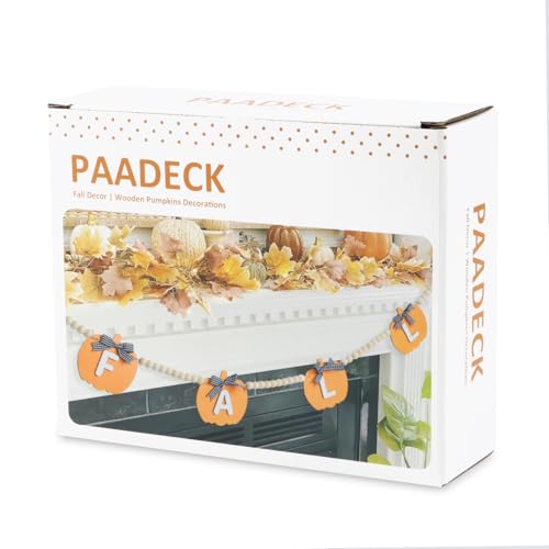 Fall-Decor-Wooden-Signboards-Pumpkin-Garland-Fall-Decorations-for-Home-Thanksgiving-Farmhouse-Pumpkins-Wood-Bead-Garland-Banner-for-Fireplace-Mantel-Walls Fall Decor Wooden Signboards Pumpkin Garland Fall Decorations for Home Thanksgiving Farmhouse Pumpkins Wood Bead Garland Banner for Fireplace Mantel Walls
