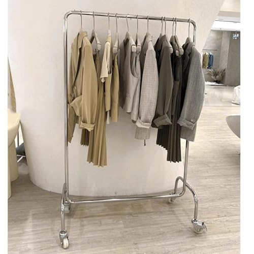 Portant à vêtements robuste en acier inoxydable de qualité commerciale - 120 cm