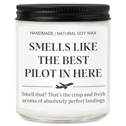 Pilot Gifts for Men & Women - Funny Aviation Gifts, Scented Candle for Flight School...