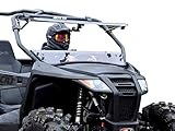 SuperATV Scratch-Resistant Flip Windshield for 2015+ Arctic Cat Wildcat Trail Sport -Made of 1/4 Inch Thick Polycarbonate -Can be Closed, Vented, or Fully Open -250 Times Stronger Than Glass -USA Made
