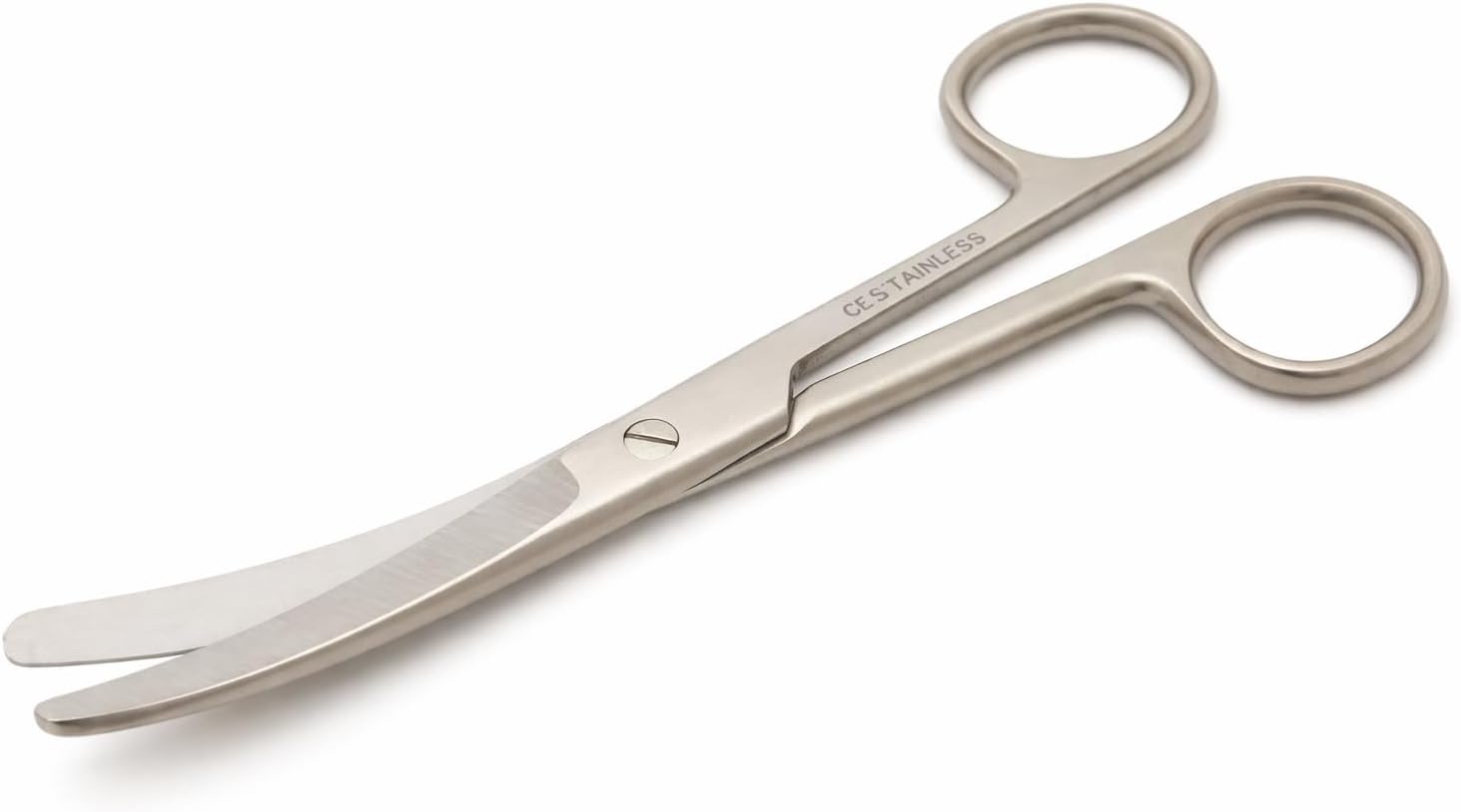 6" Stainless Steel Scissors, Curved Blades, Blunt Tips
