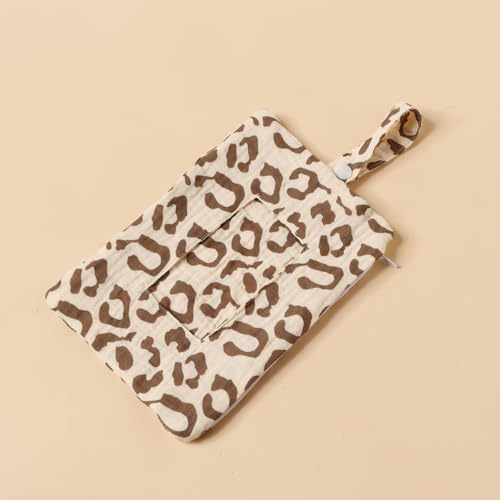 Kangnice Bed Wet Hanging Bag Double Layer Cotton Crepe Bedside Tissue Storage Bag Hanging Zippered Case Strollers Wet Pocket - 4